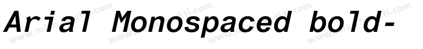 Arial Monospaced bold字体转换